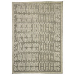 New Contemporary High-Low Geometric Area Rug with Modern Style