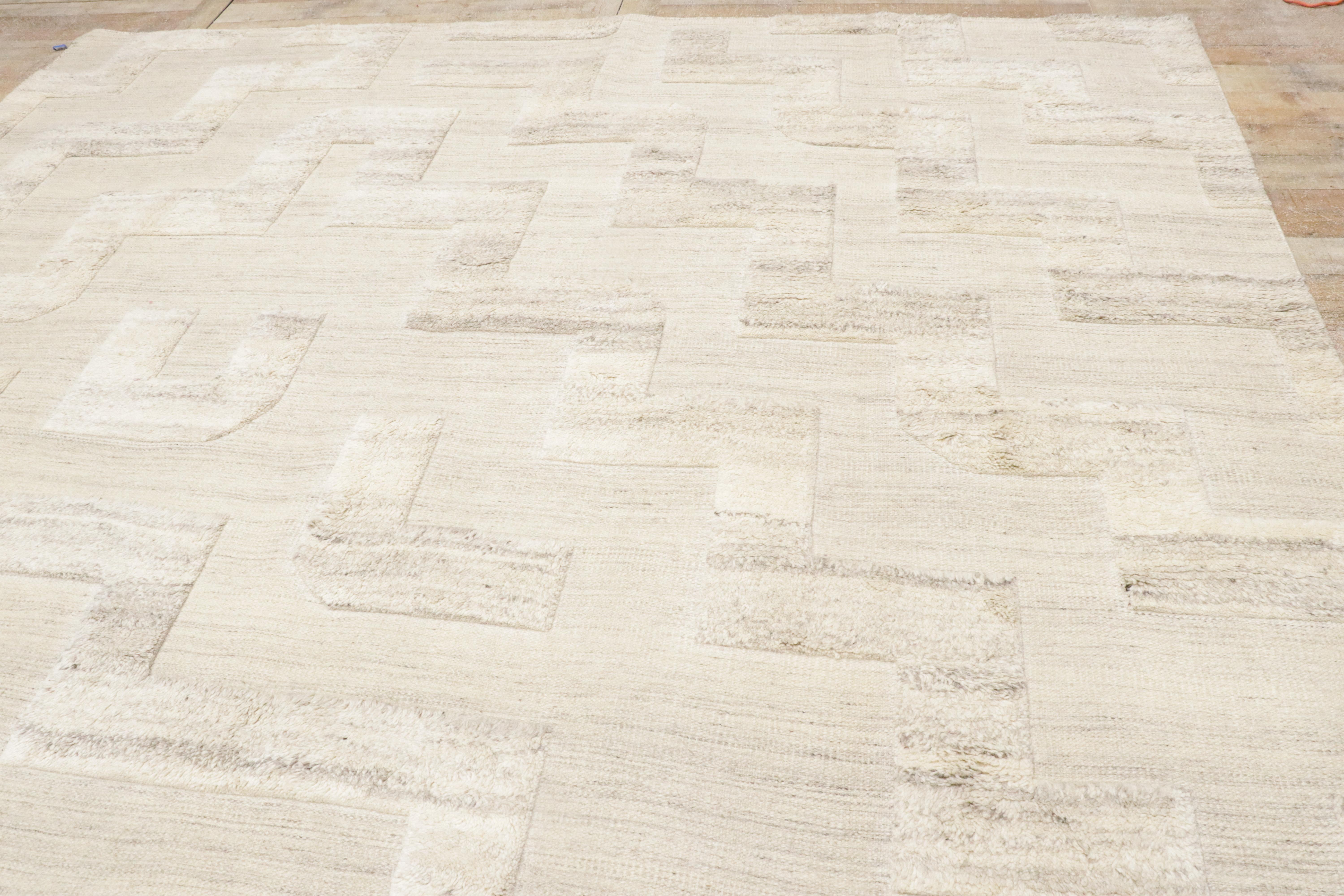 New Organic Modern High-Low Carpet with Minimalist Style For Sale 4