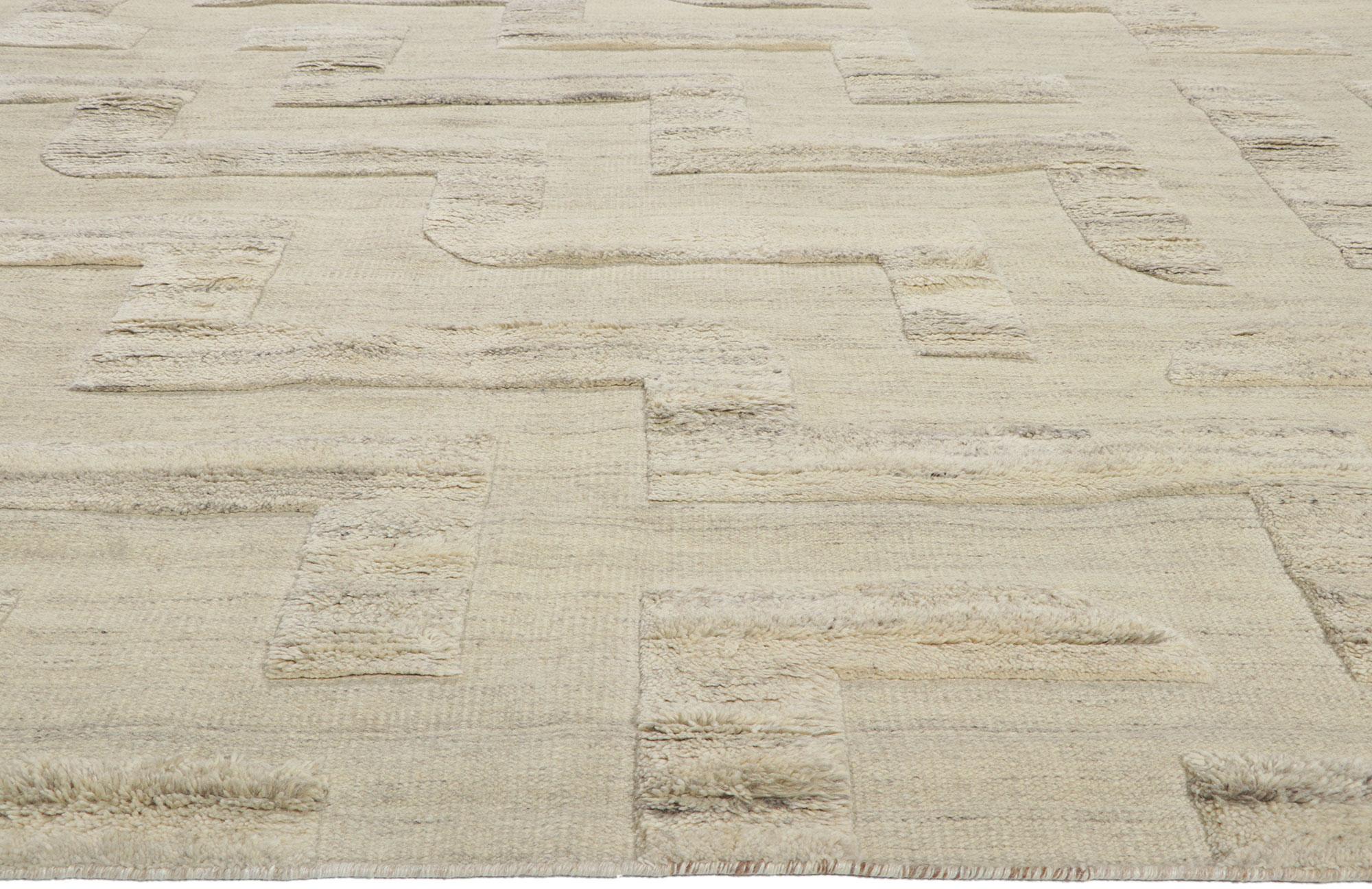 New Contemporary High-Low Textured Rug In New Condition For Sale In Dallas, TX