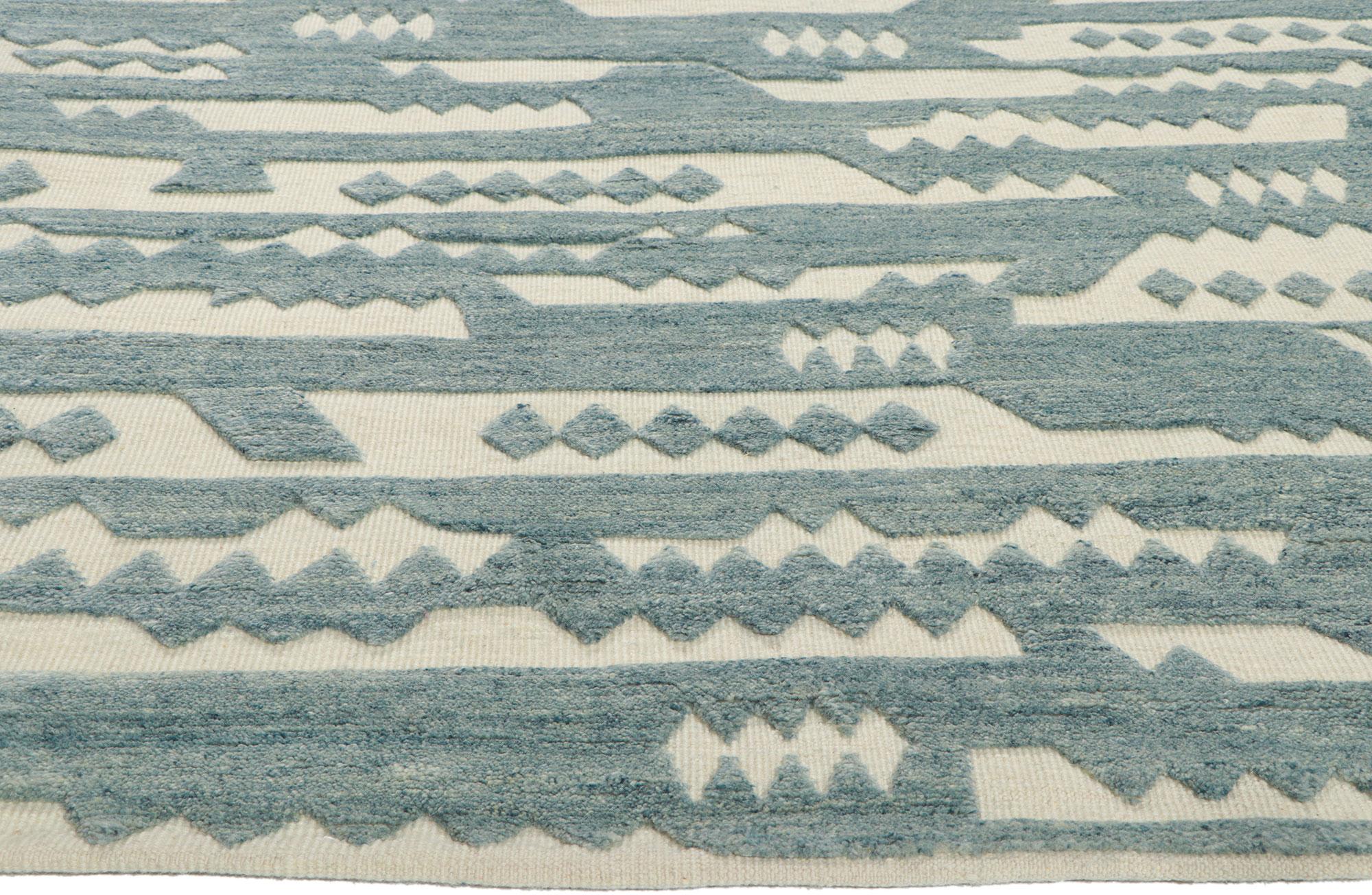 New Contemporary High-Low Textured Rug In New Condition For Sale In Dallas, TX