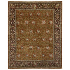 New Contemporary Indian Area Rug with Rustic Arts and Crafts Style