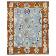 New Contemporary Indian Kilim Souf Rug with Modern Tribal Style