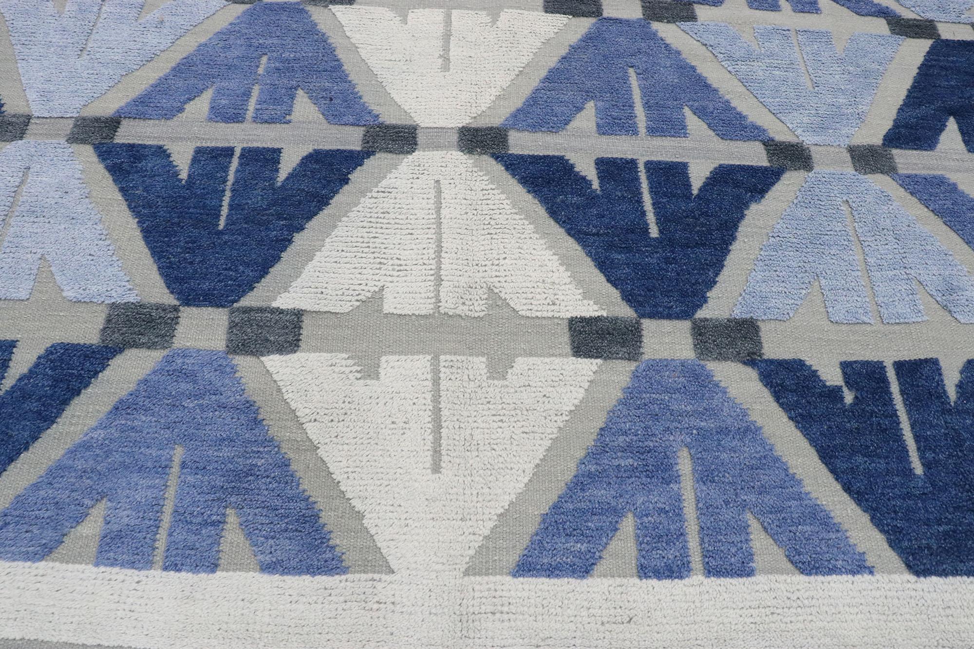 Nueva alfombra india contemporánea Kilim Souf con diseño en relieve Tejido a mano en venta