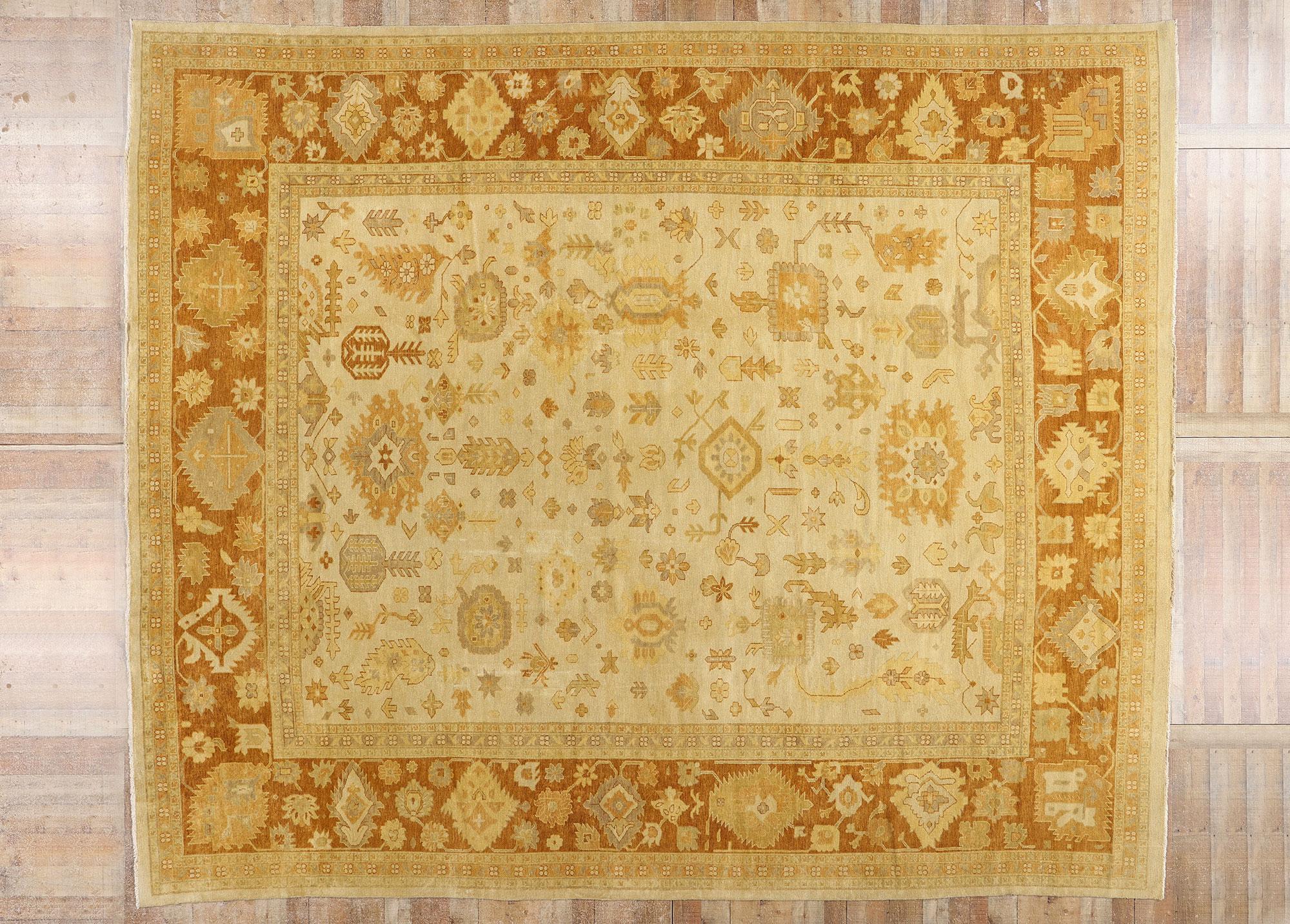 Nueva Alfombra Contemporánea India Oushak con Estilo Rústico Cottage Southern Living en venta 3