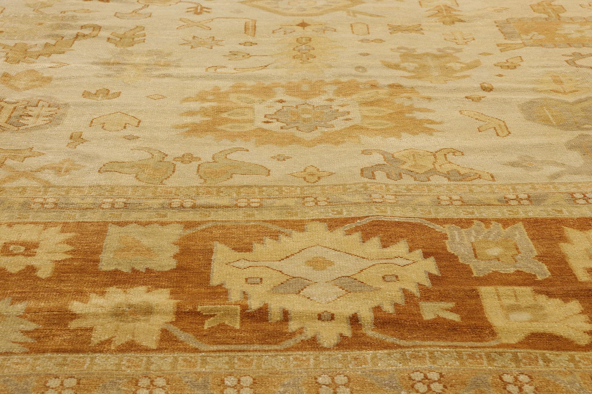 Nueva Alfombra Contemporánea India Oushak con Estilo Rústico Cottage Southern Living Anudado a mano en venta