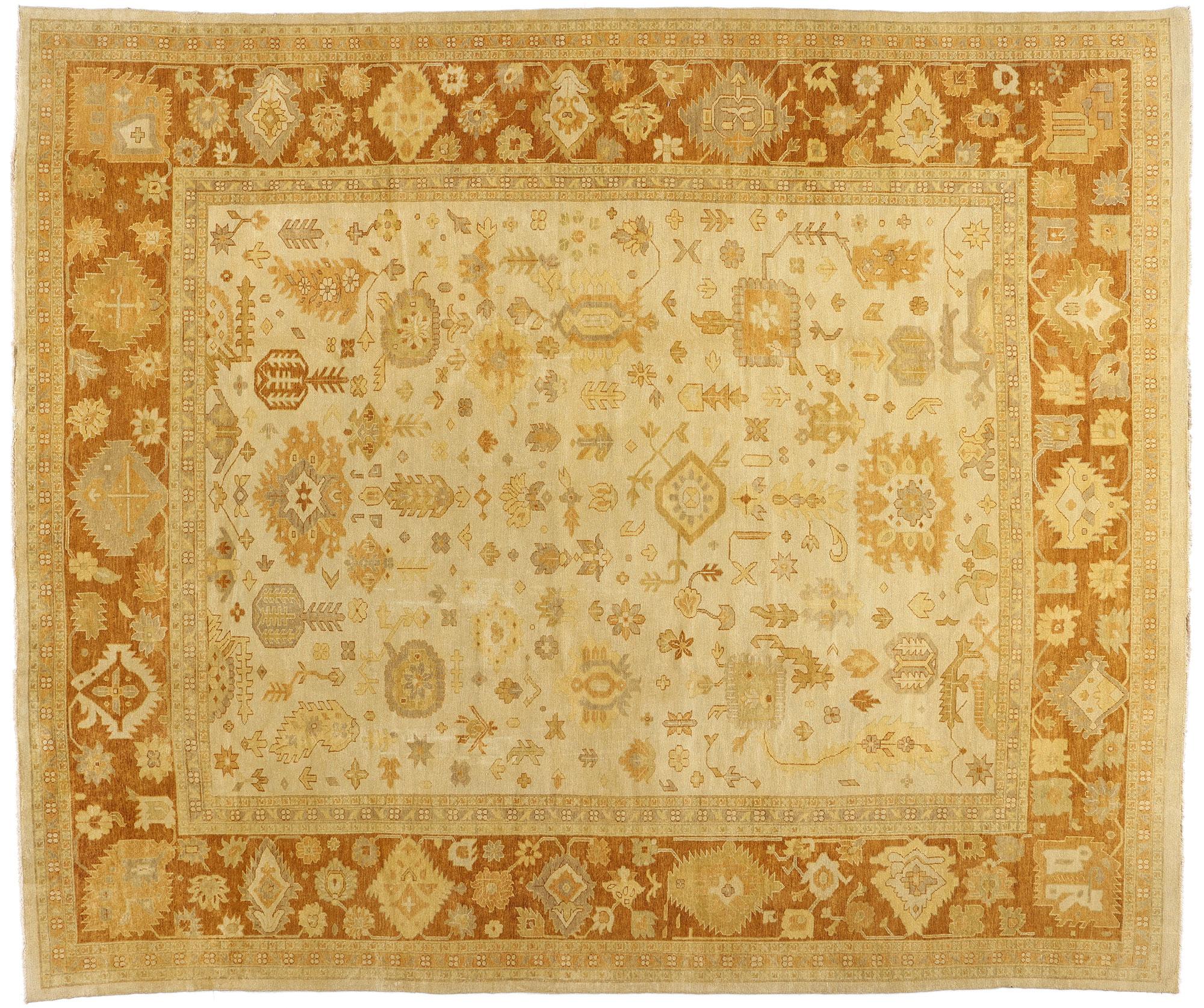 Nueva Alfombra Contemporánea India Oushak con Estilo Rústico Cottage Southern Living en venta 4