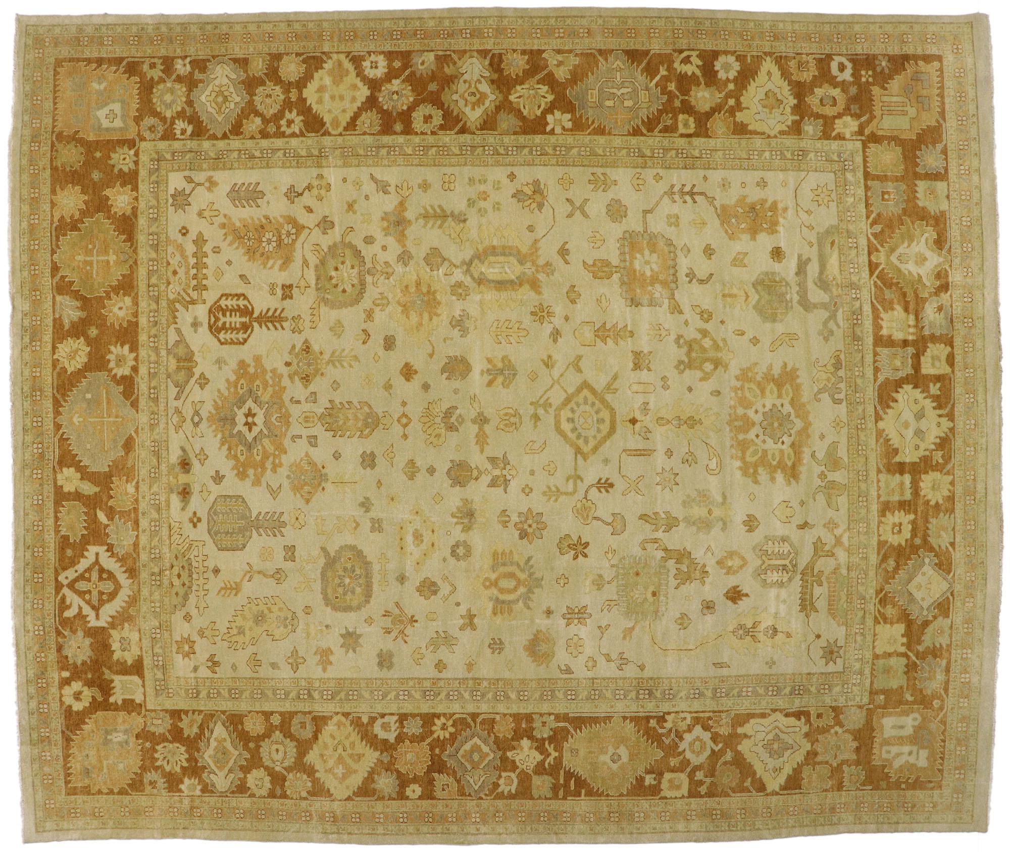 Nuovo tappeto indiano contemporaneo Oushak con stile rustico Cottage Southern Living in vendita 2