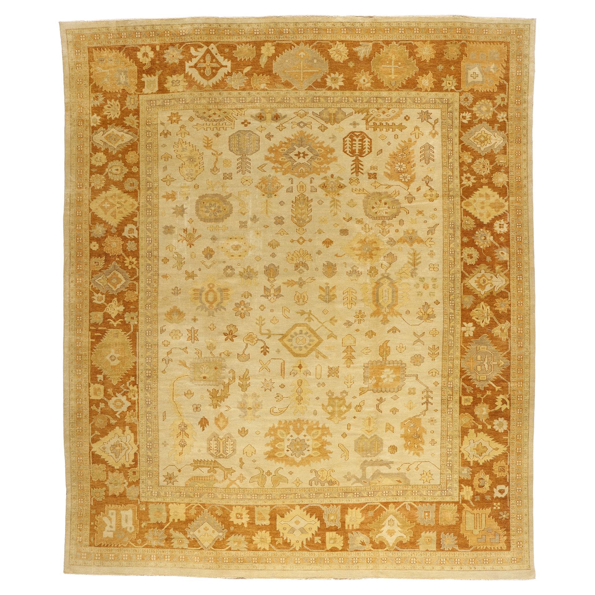 Nueva Alfombra Contemporánea India Oushak con Estilo Rústico Cottage Southern Living en venta