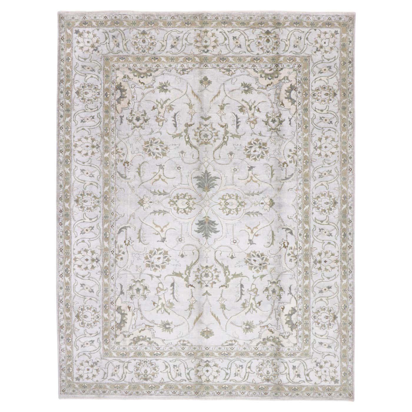 Modern Silk Indian Rug, Neoclassic Style Meets Luxe Contemporary ...