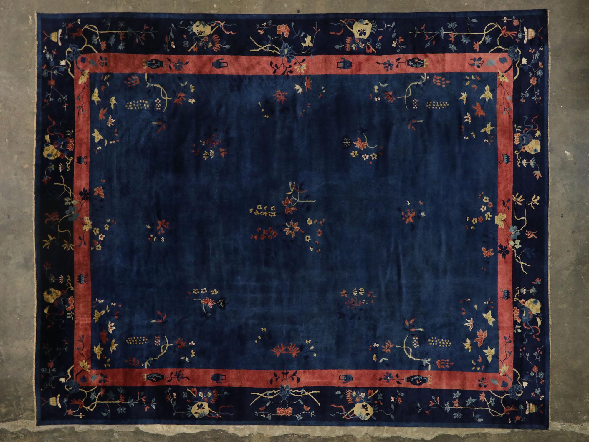 New Contemporary Chinese Art Deco Style Rug Inspired by Walter Nichols