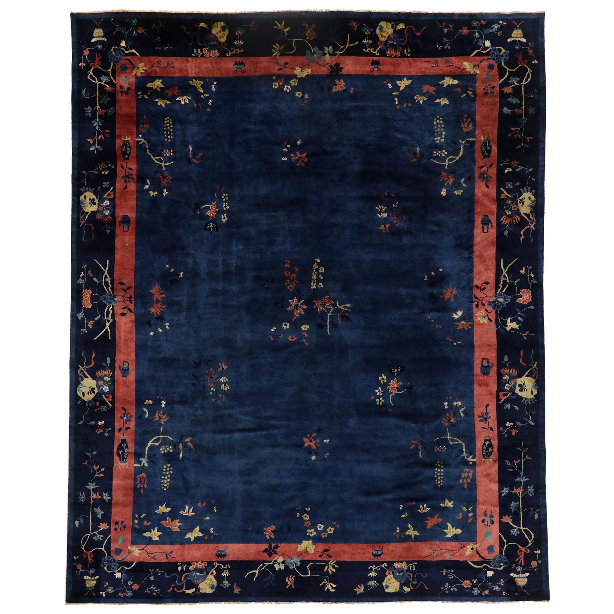 New Contemporary Chinese Art Deco Style Rug Inspired by Walter Nichols