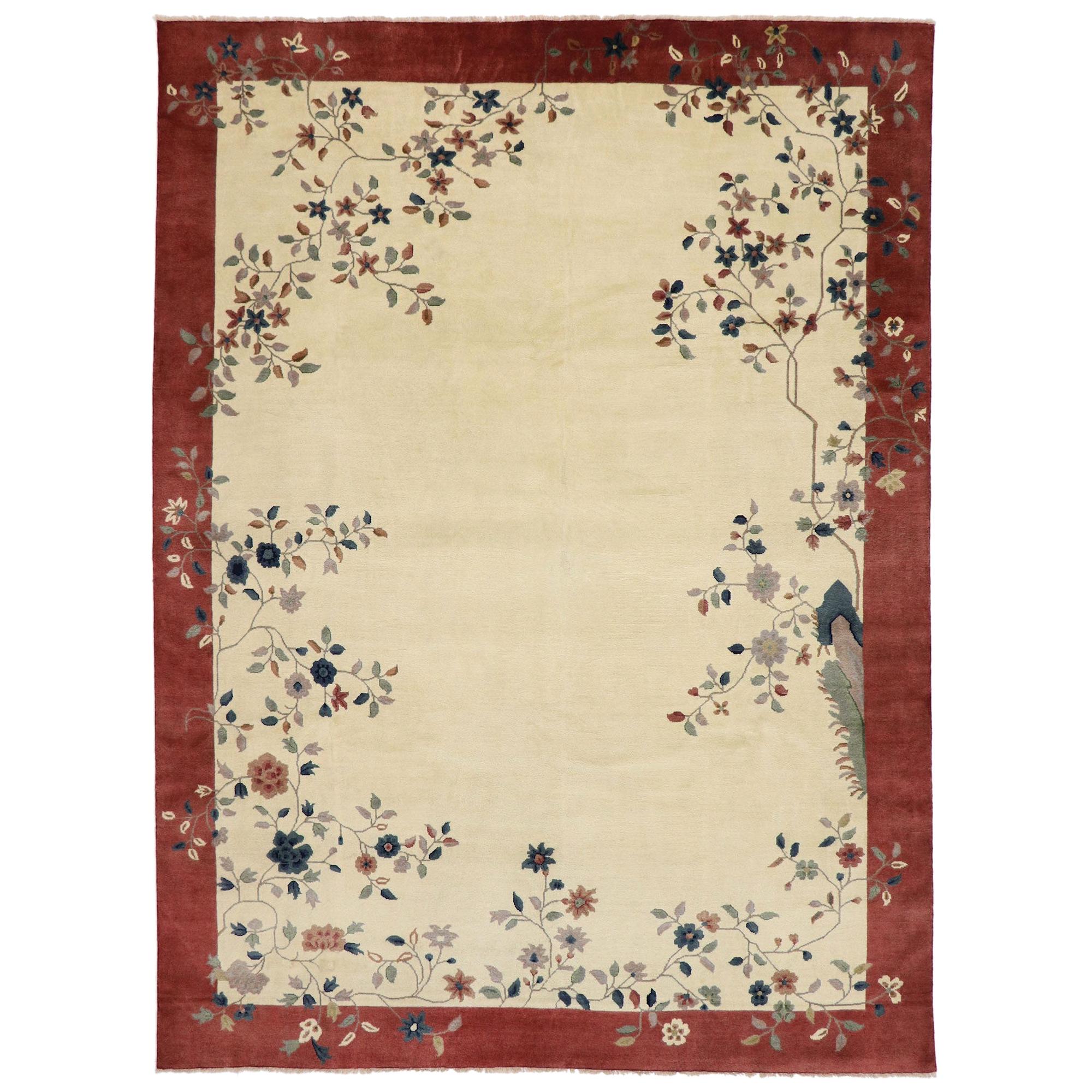 New Contemporary Chinese Art Deco Style Rug Inspired by Walter Nichols For Sale