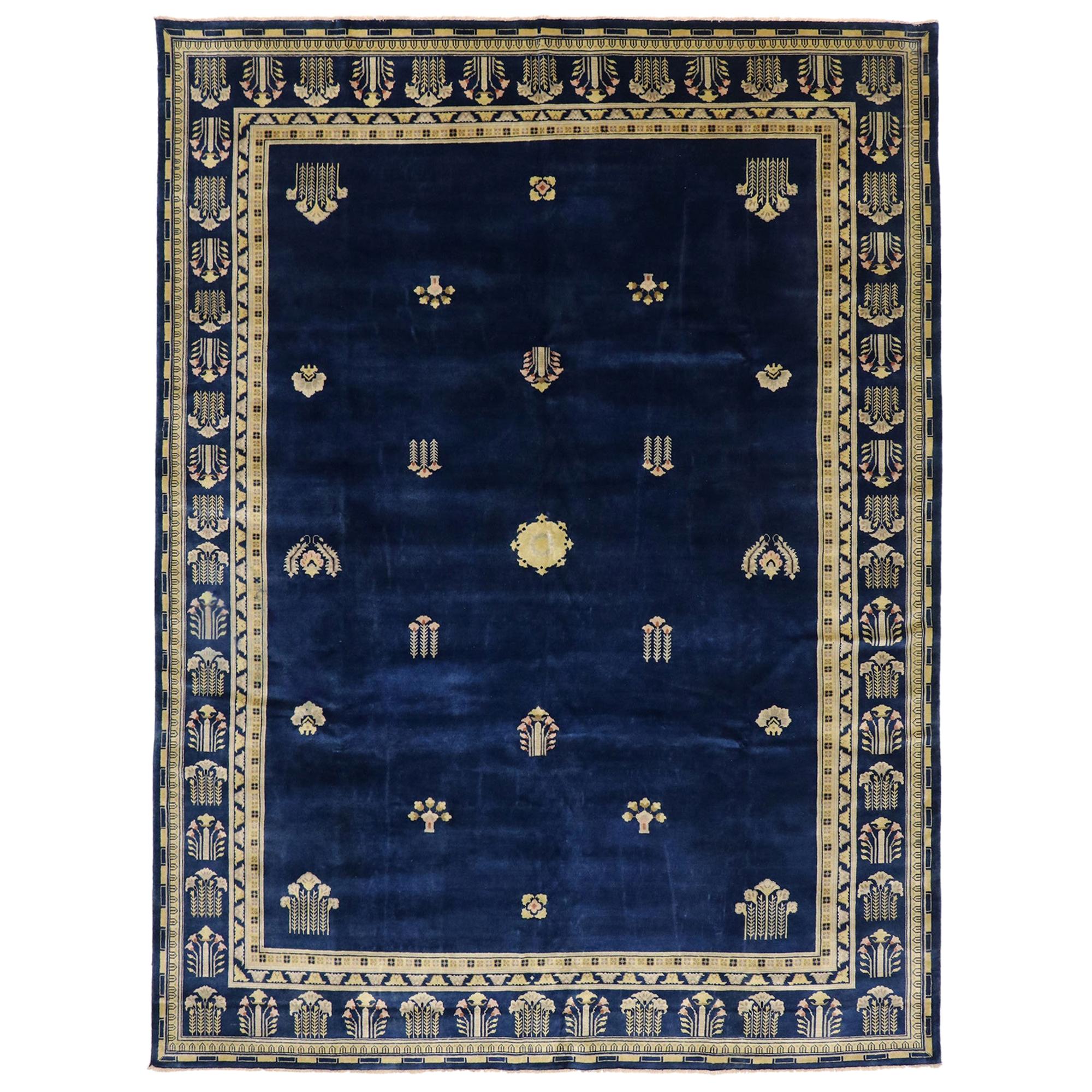 New Contemporary Chinese Art Deco Style Rug Inspired by Walter Nichols For Sale