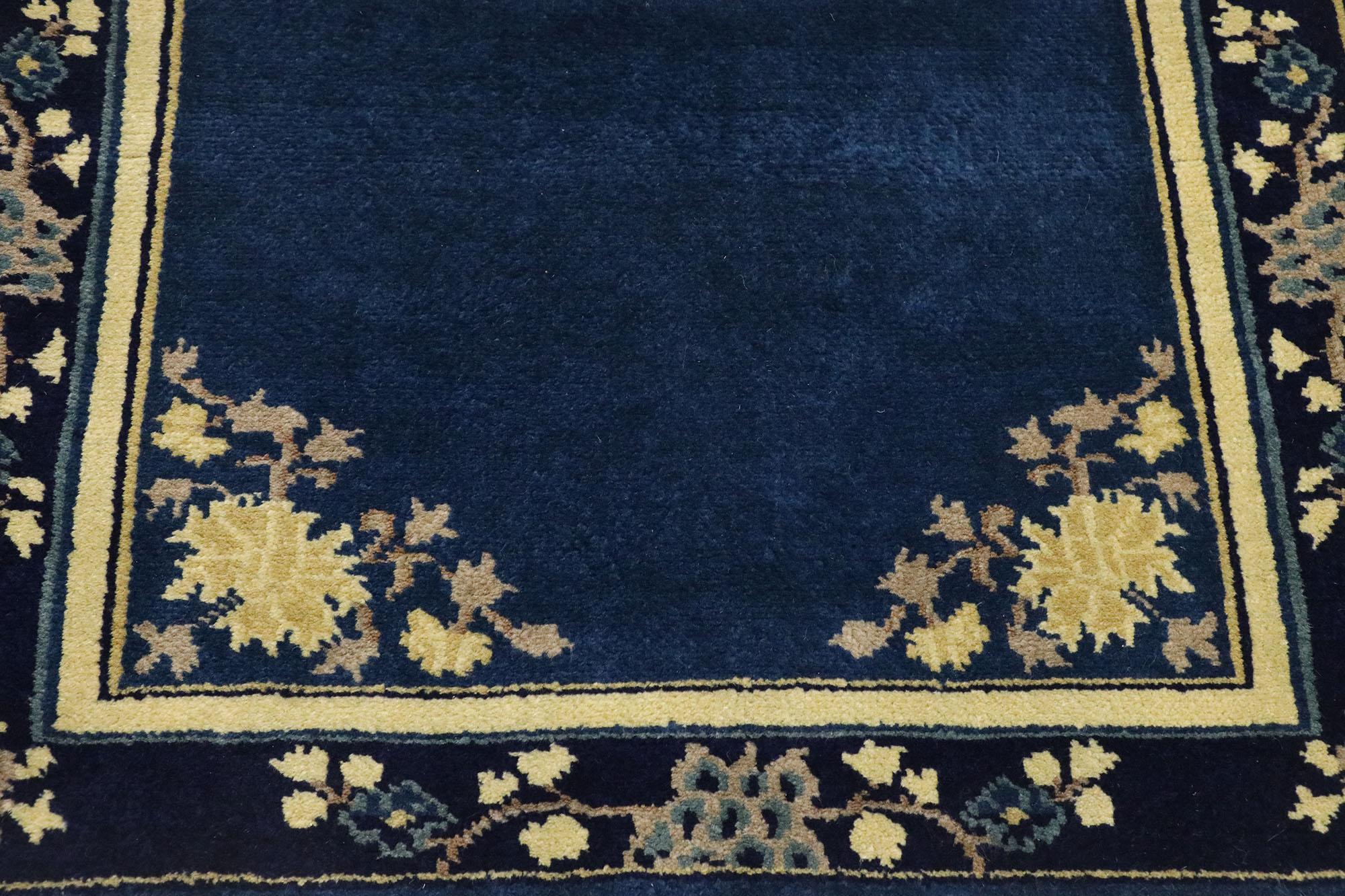 Hand-Knotted New Contemporary Chinese Art Deco Style Runner
