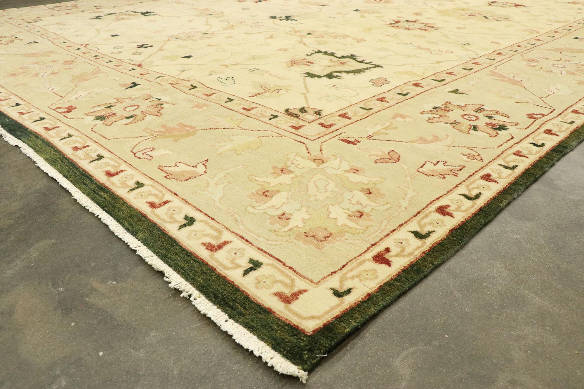 Hand-Knotted New Contemporary Persian Mahal Indian Rug with Modern Arts & Crafts Style For Sale