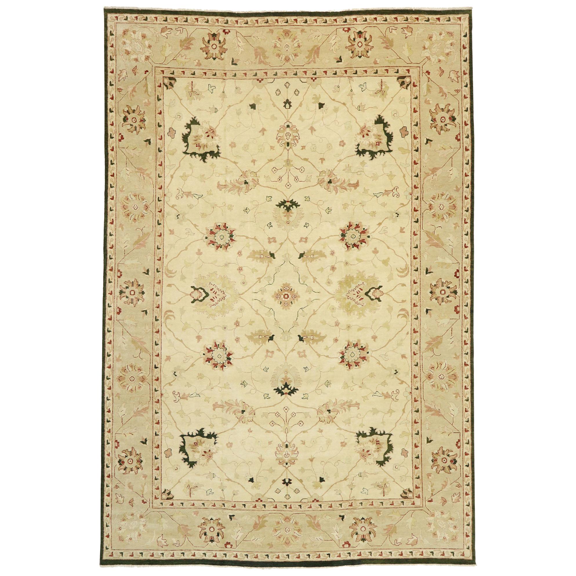 New Contemporary Persian Mahal Indian Rug with Modern Arts & Crafts Style (tapis indien contemporain de style mahalais et moderne)