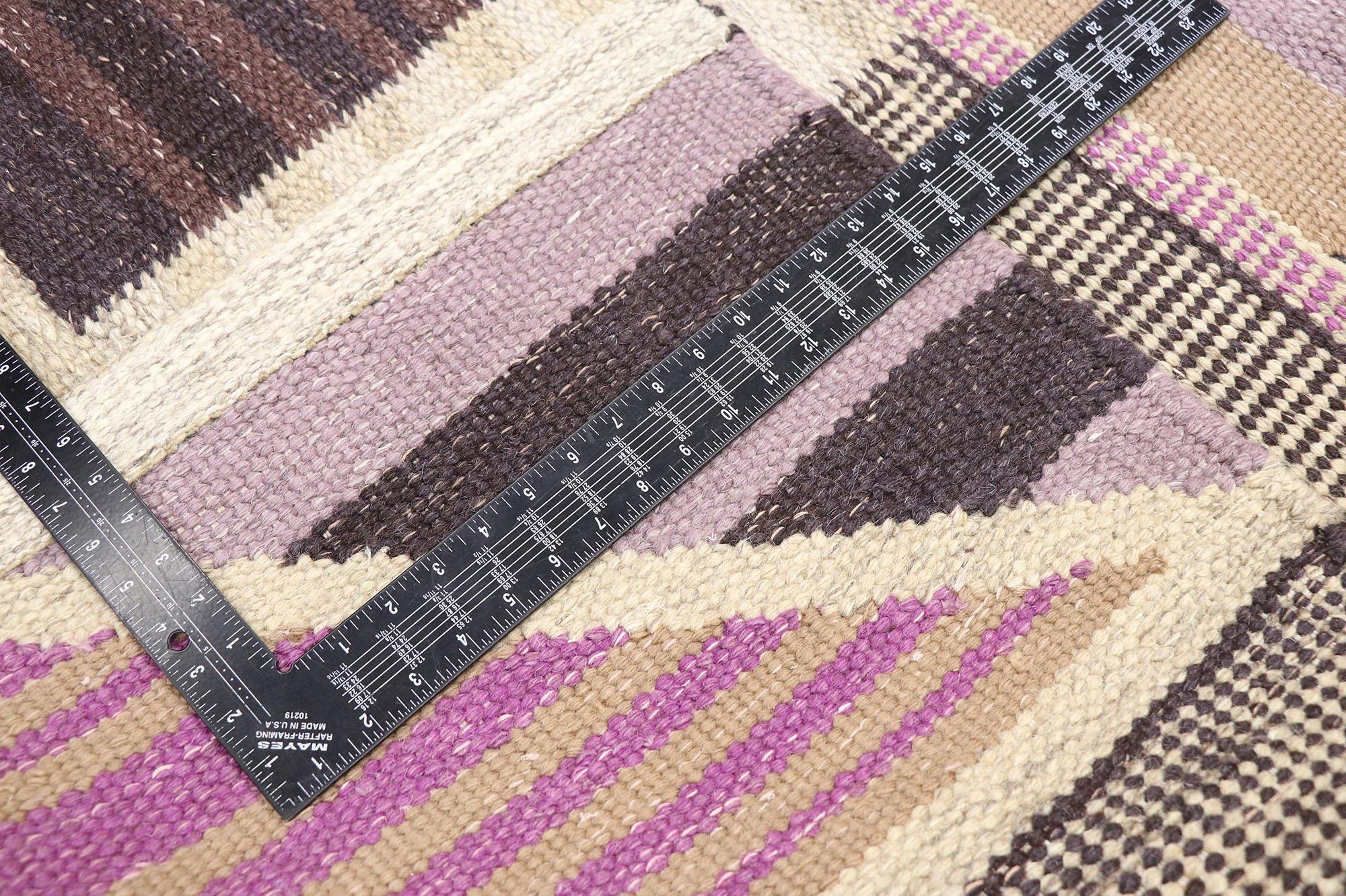 Hand-Woven New Scandinavian Swedish Inspired Röllakan, 06'04 x 08'10 For Sale