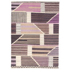 Tapis Kilim d'inspiration suédoise, le style moderne scandinave rencontre le style cubiste