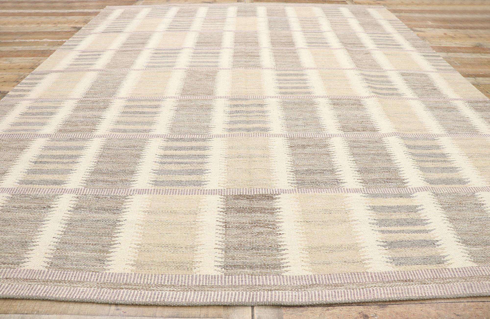New Contemporary Swedish Inspired Kilim Rug with Scandinavian Modern Style 1