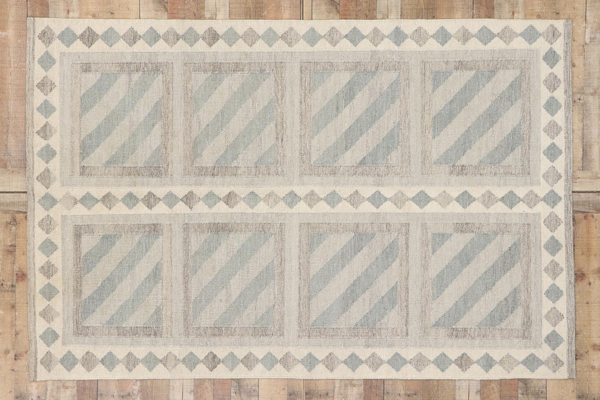 Nuovo Kilim scandinavo svedese ispirato a Röllakan, 05'05 x 08'01 in vendita 1