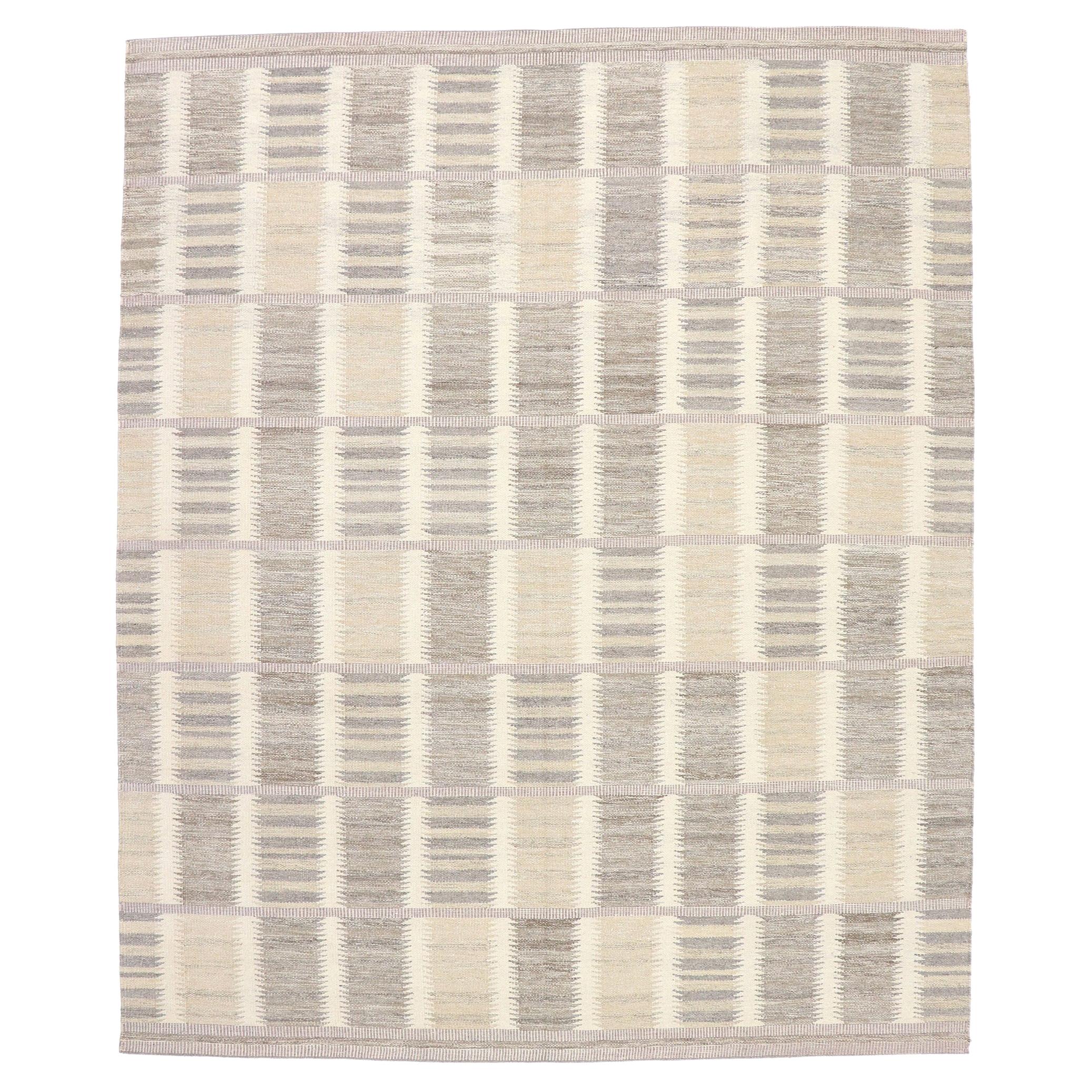 New Contemporary Swedish Inspired Kilim Rug with Scandinavian Modern Style