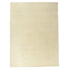 New Contemporary Ivory Area Rug with Minimalist Luxe Style (nouveau tapis contemporain ivoire au style minimaliste et luxueux)