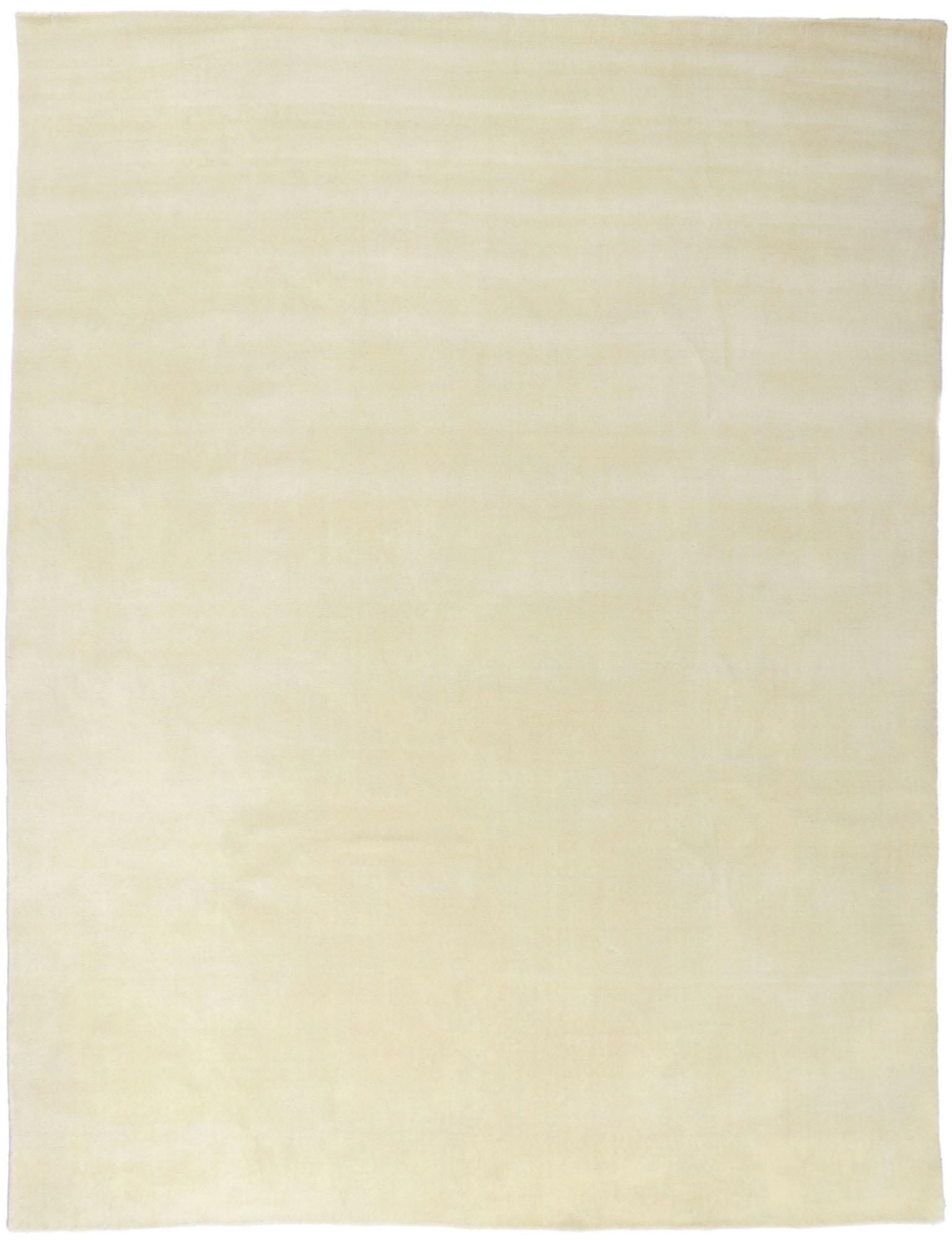 New Contemporary Ivory Area Rug, Modern Elegance Meets Minimalist Shibui Style For Sale 3