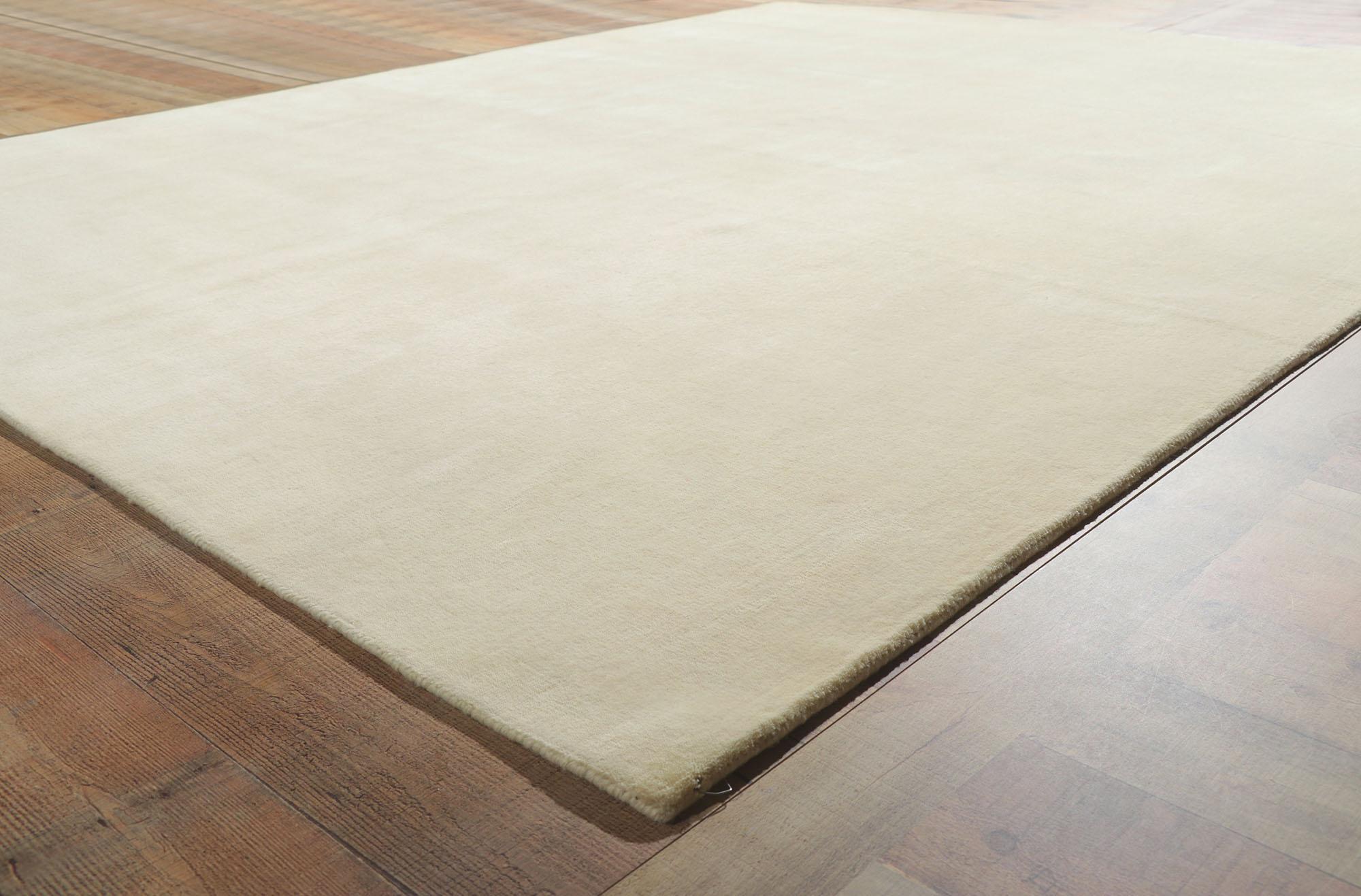 Wool New Contemporary Ivory Area Rug with Modern Style For Sale