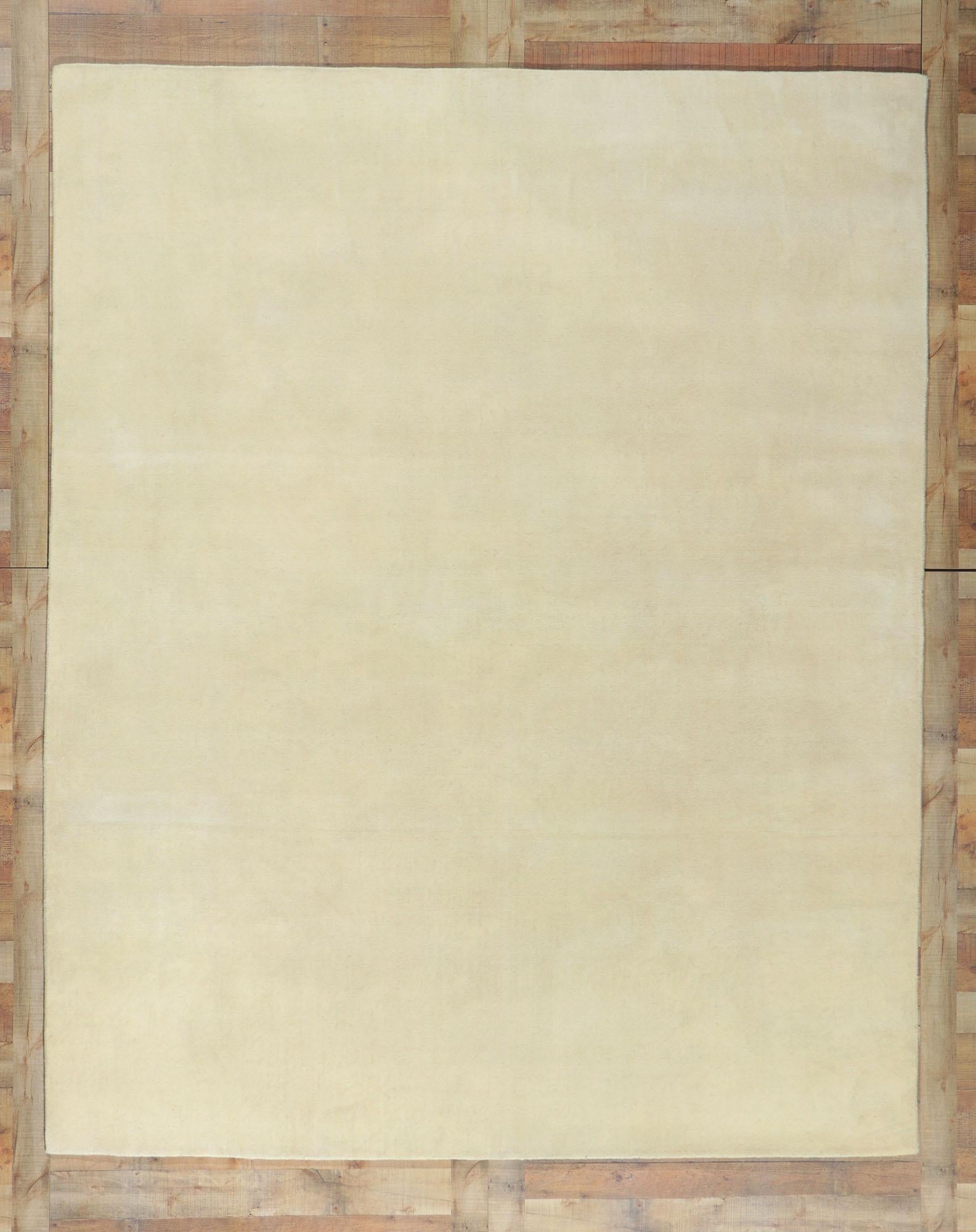 New Contemporary Ivory Area Rug with Modern Style For Sale 2