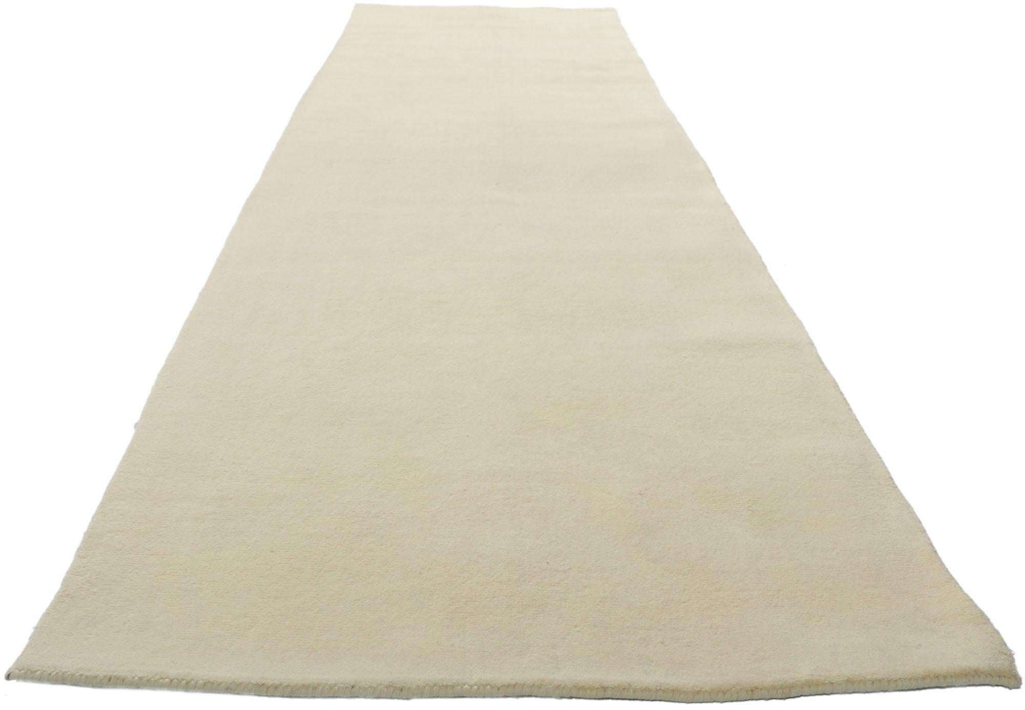 Other New Contemporary Ivory Runner with Luxe Minimalist Style For Sale