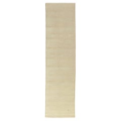 New Contemporary Ivory Runner with Luxe Minimalist Style