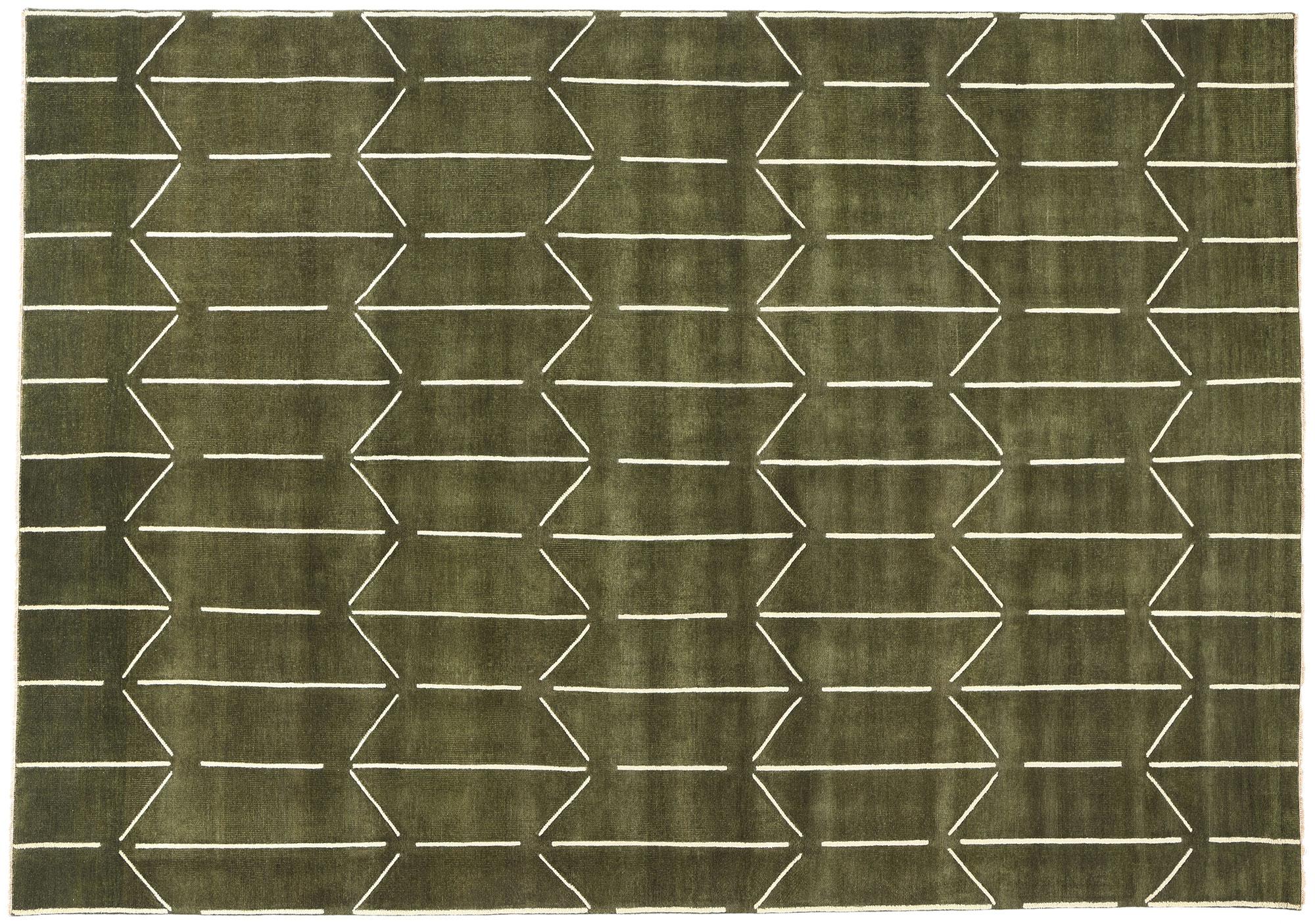 New Contemporary Japandi Geometric High-Low Biophilic Carpet im Angebot 2