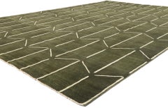 New Contemporary Japandi Geometric High-Low Biophilic Carpet