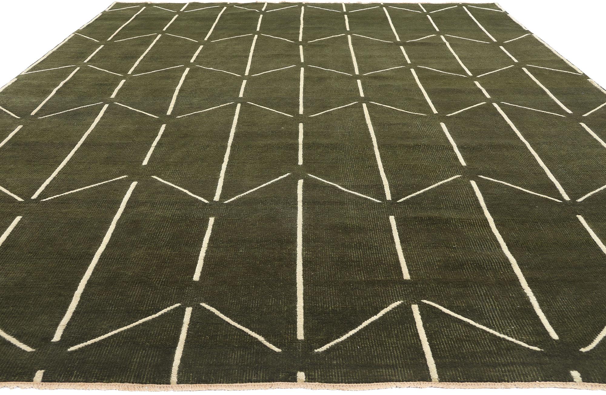 New Contemporary Japandi Geometric High-Low Biophilic Carpet (Organische Moderne) im Angebot