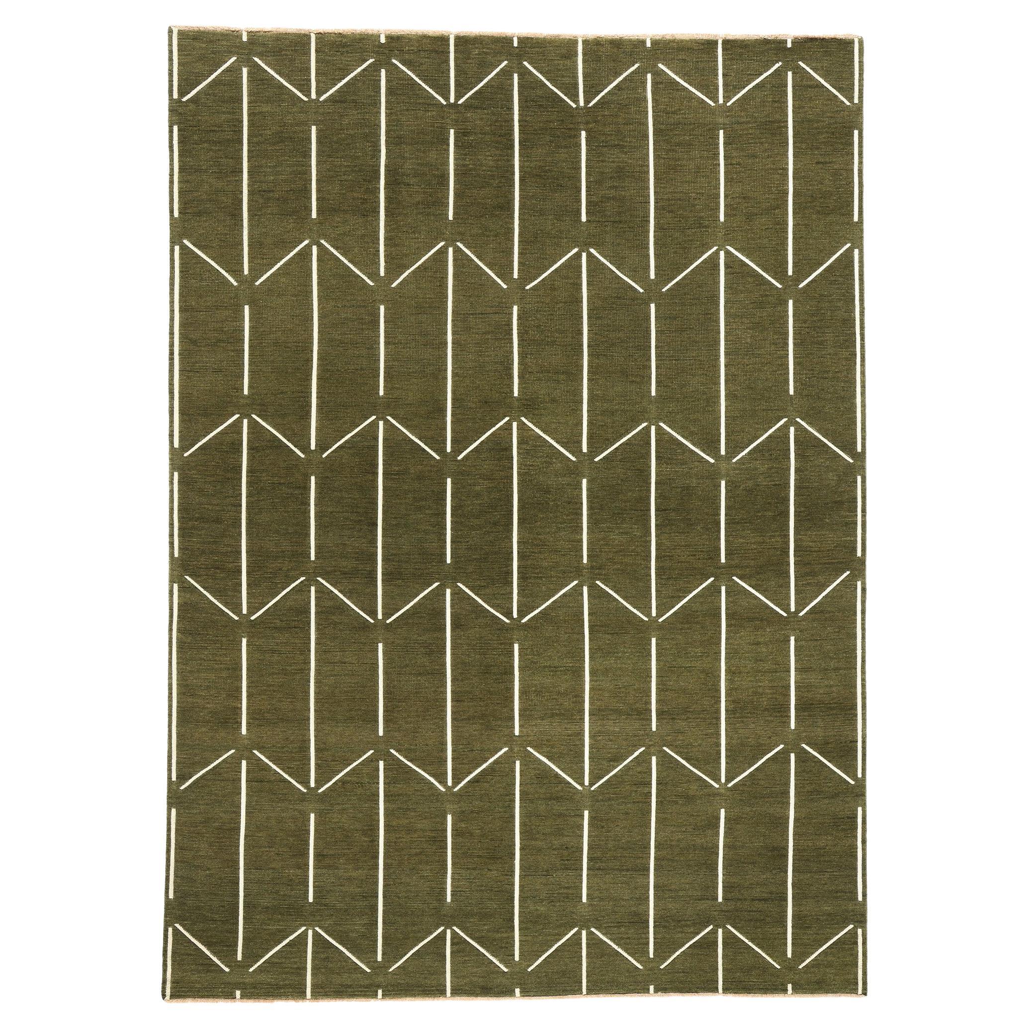 New Contemporary Japandi Geometric High-Low Biophilic Carpet