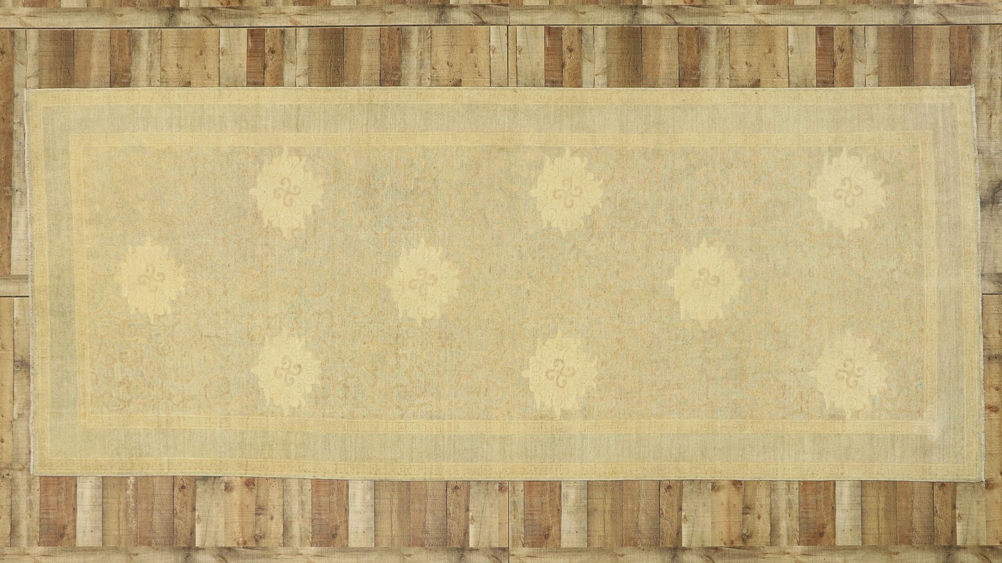 New Contemporary Khotan Gallery Rug with Transitional Cottage Style For Sale 2