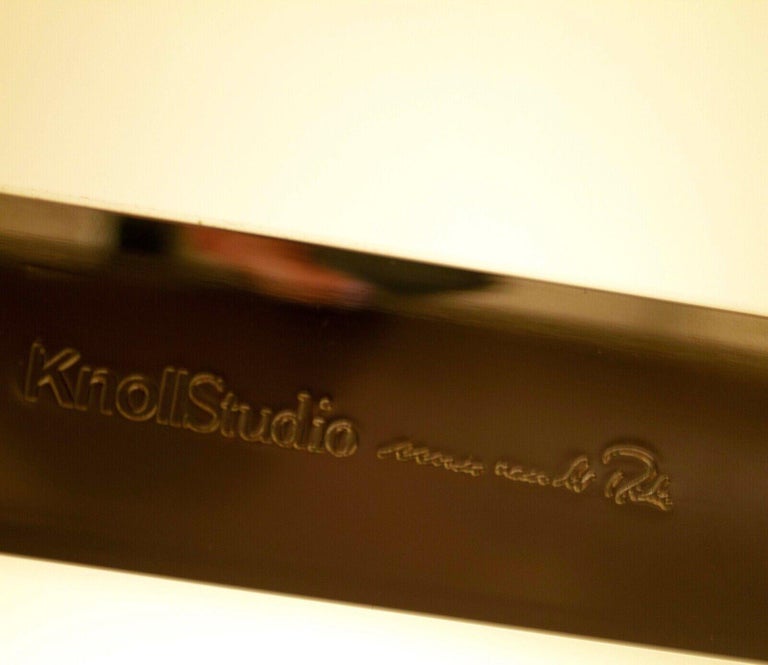 New Contemporary Knoll Brown Leather and Chrome Brno Chairs W/ Arm Pads For Sale at 1stDibs