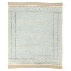 New Contemporary Light Blue Moroccan Rug, Tribal Allure Meets Cozy Boho Chic