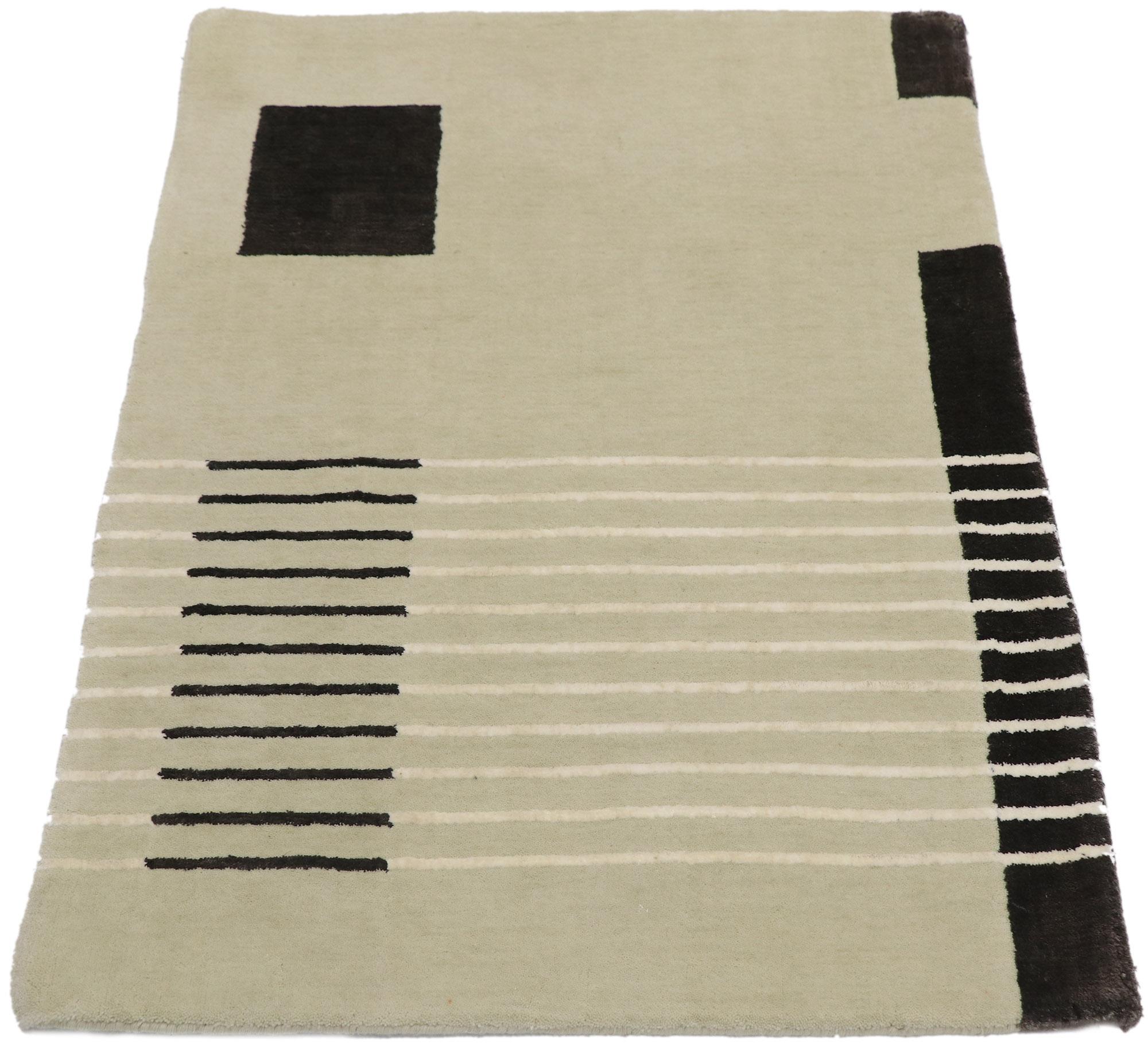 Moderne Nouveau tapis contemporain en laine mérinos en vente