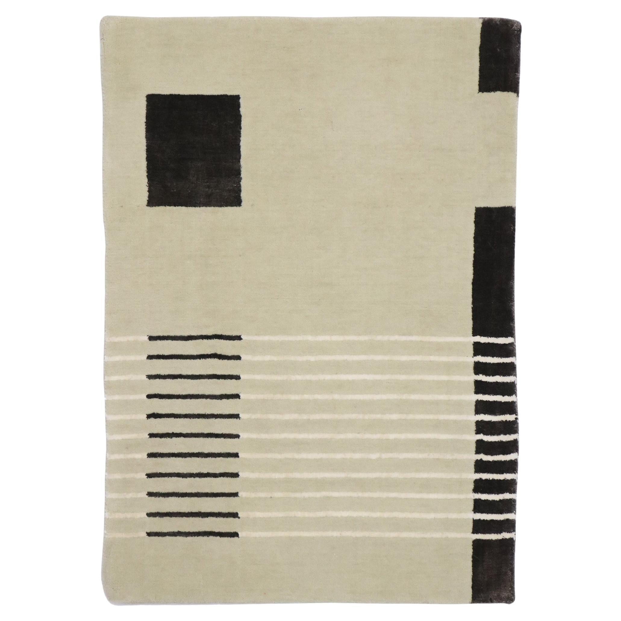 Nouveau tapis contemporain en laine mérinos en vente