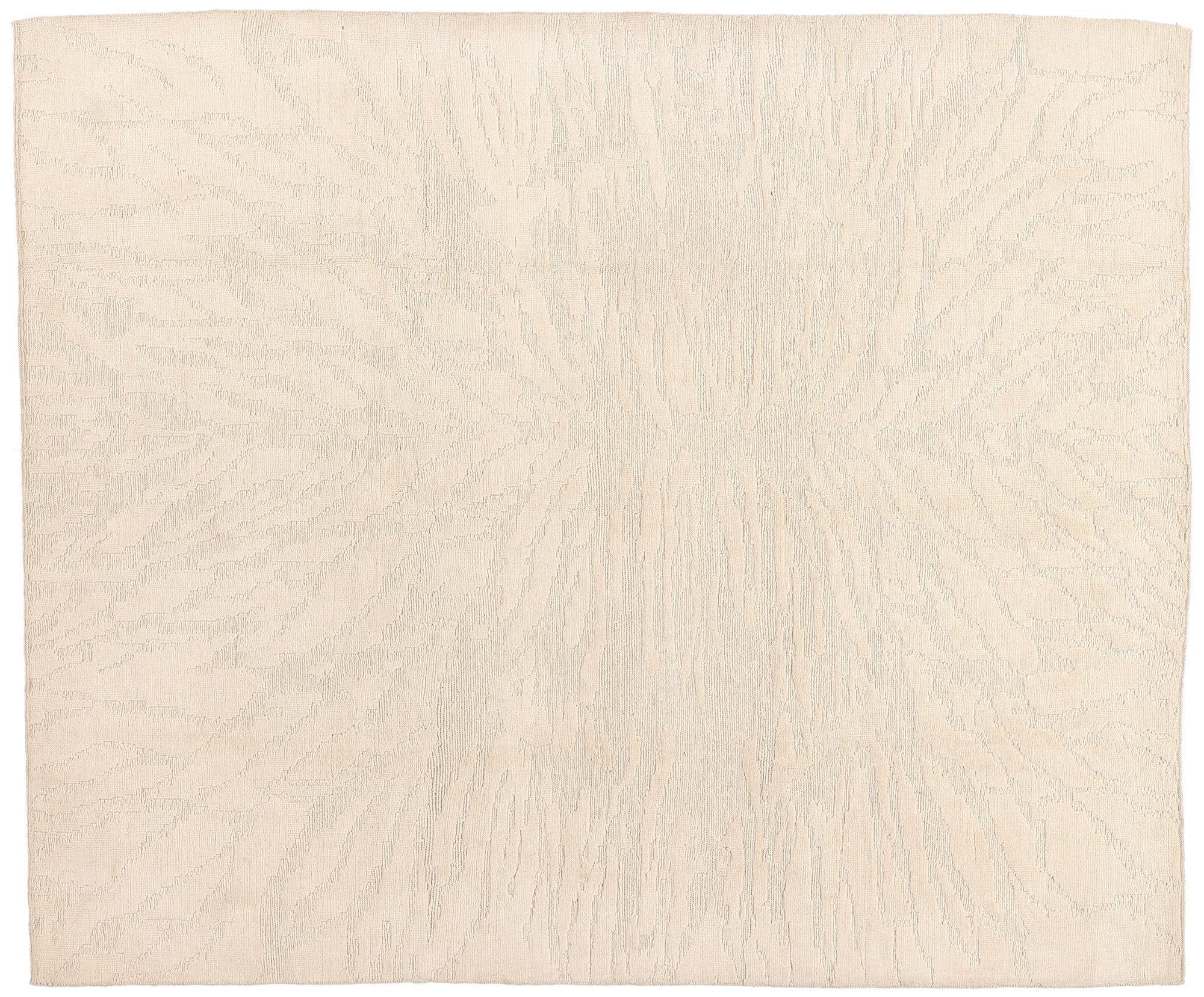 New Contemporary Minimalist Shibui Soumak Textured High-Low Carpet For Sale 3