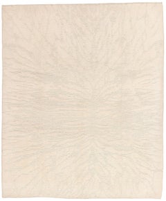 New Contemporary Minimalist Shibui Soumak Textured High-Low Carpet