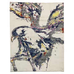 New Contemporary Moroccan Area Rug with Abstract Expressionist Style