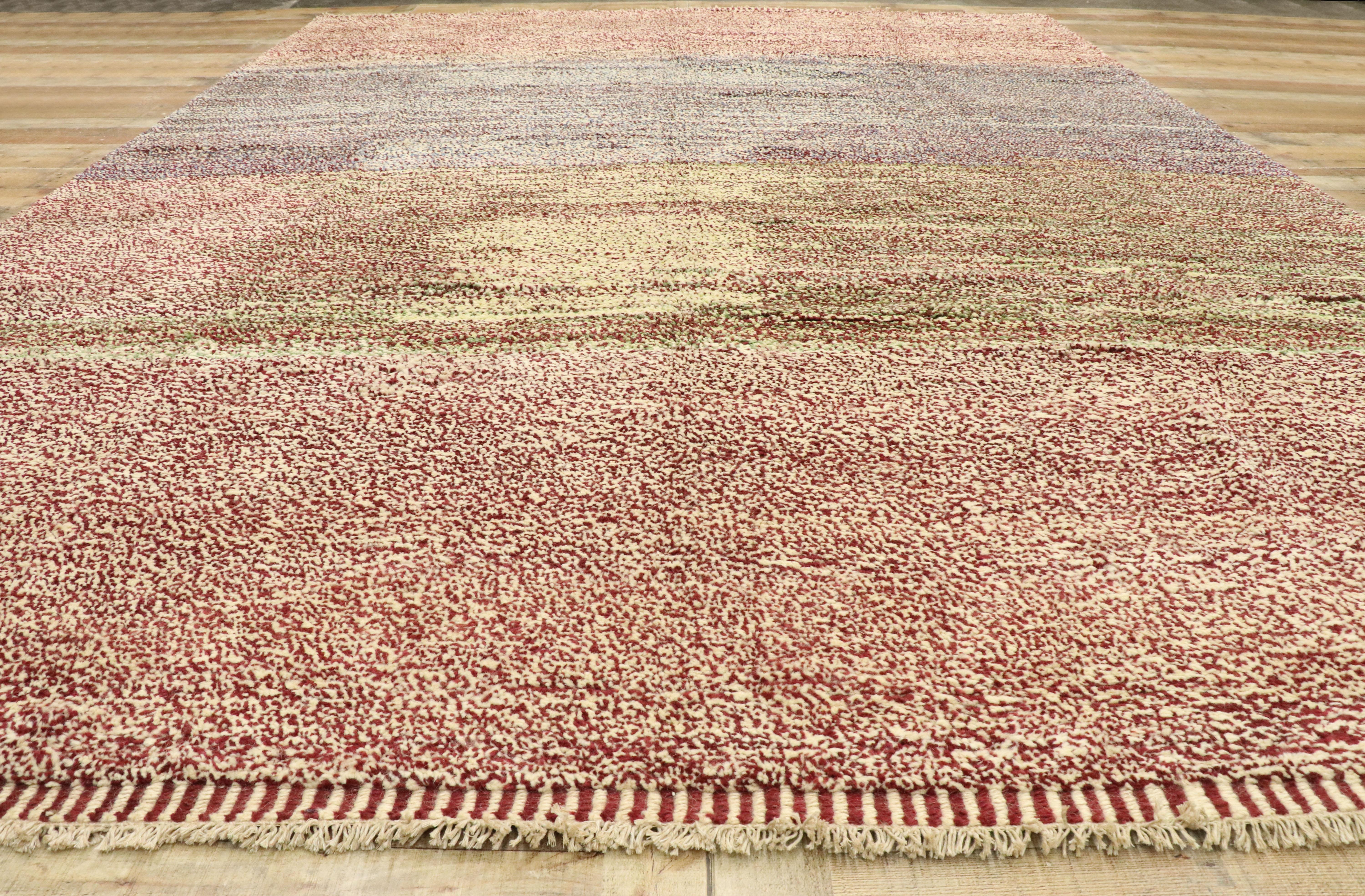 XXIe siècle et contemporain Tapis marocain abstrait, Wabi-Sabi rencontre le style expressionniste en vente