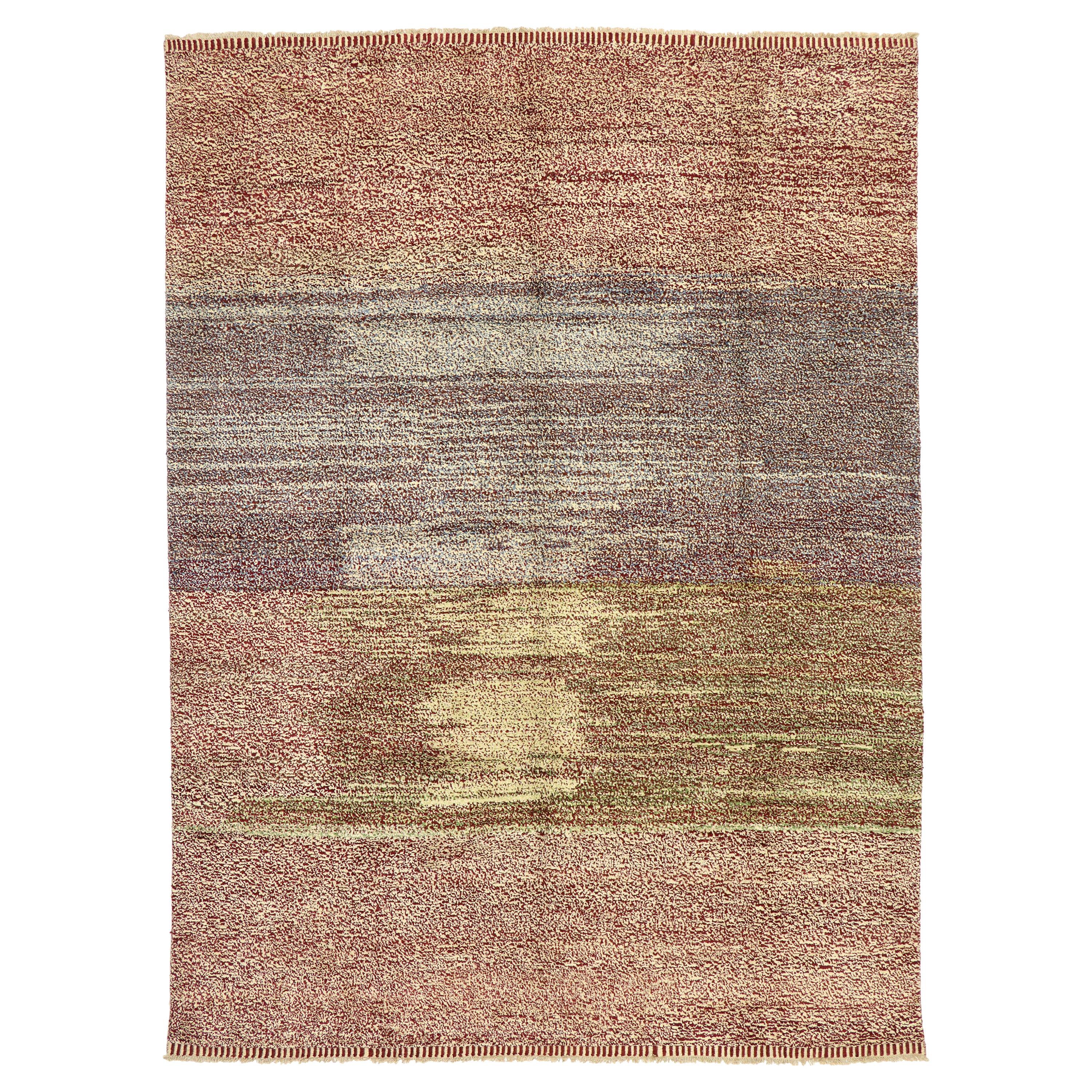 Tapis marocain abstrait, Wabi-Sabi rencontre le style expressionniste en vente
