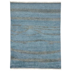 New Contemporary Moroccan Area Rug with Coastal Boho Chic Style