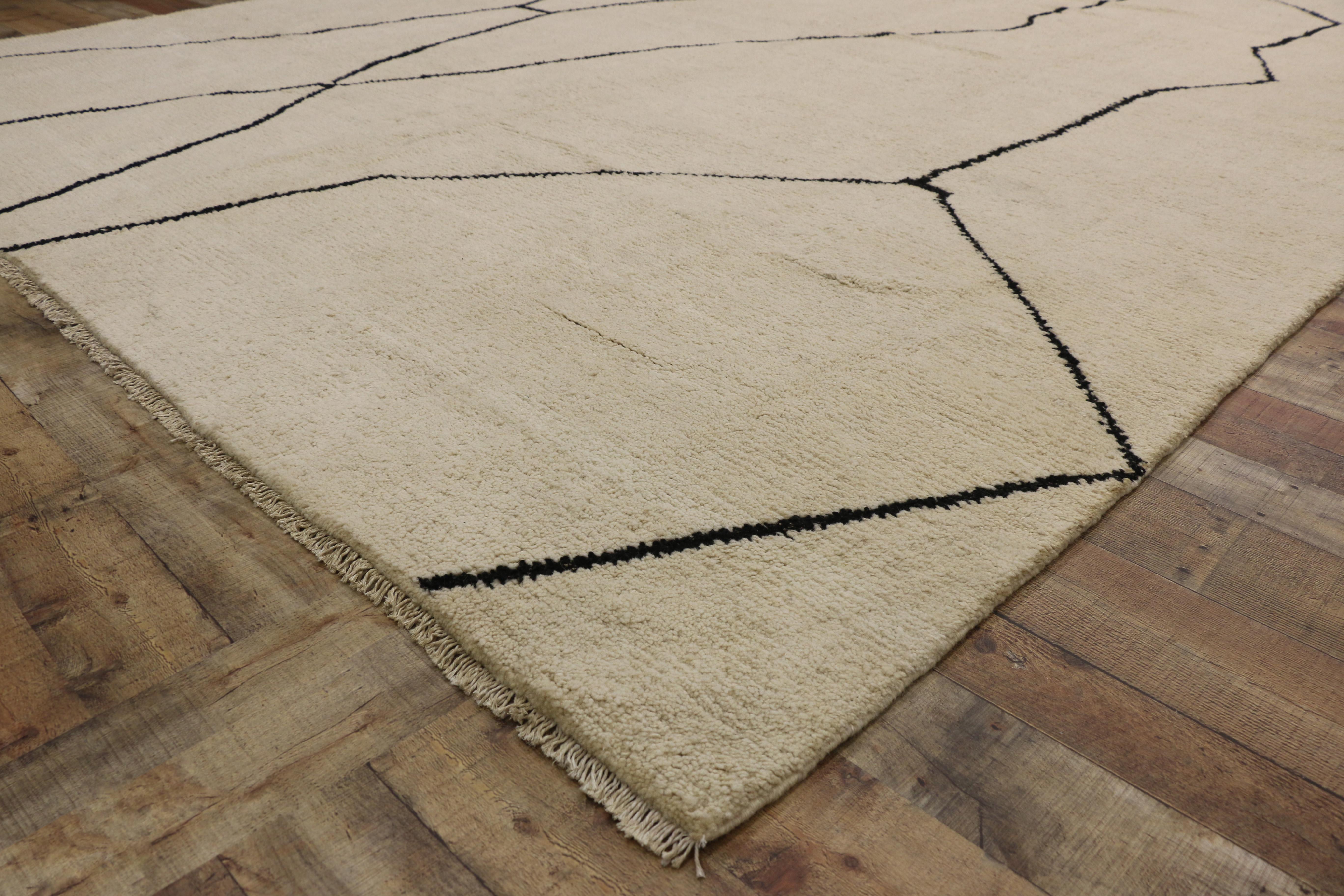 Nueva alfombra marroquí contemporánea de diseño metamórfico y estilo moderno en Nuevo estado para la venta en Dallas, TX