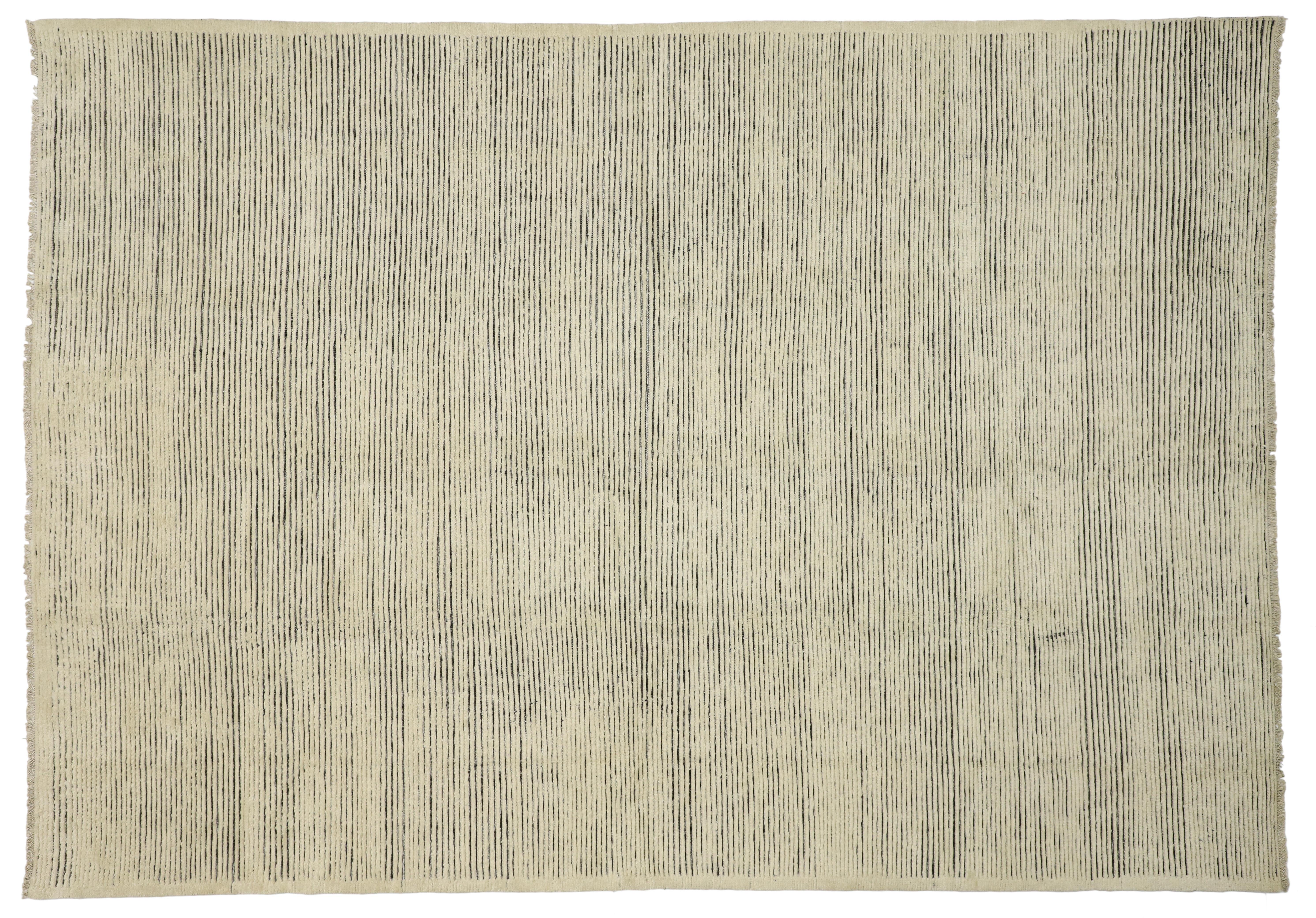 New Contemporary Moroccan Area Rug with Minimalist Organic Modern Style 3