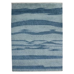 New Contemporary Moroccan Area Rug with Modern Coastal Beach Style