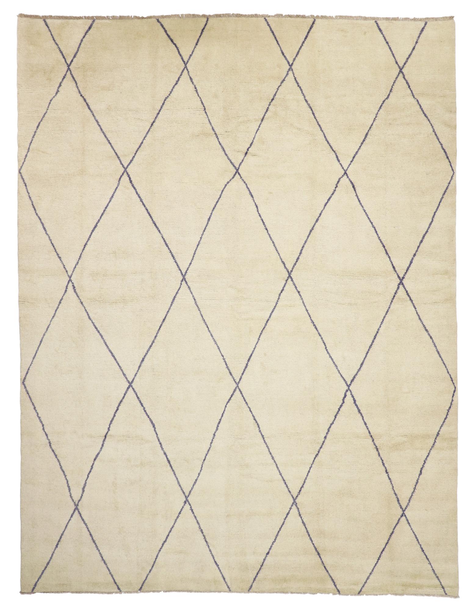 Tapis marocain contemporain, 12'01 x 15'10 en vente 2